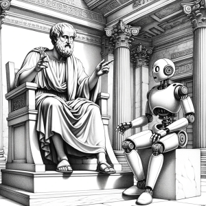 Aristotle talking to ChatGPT